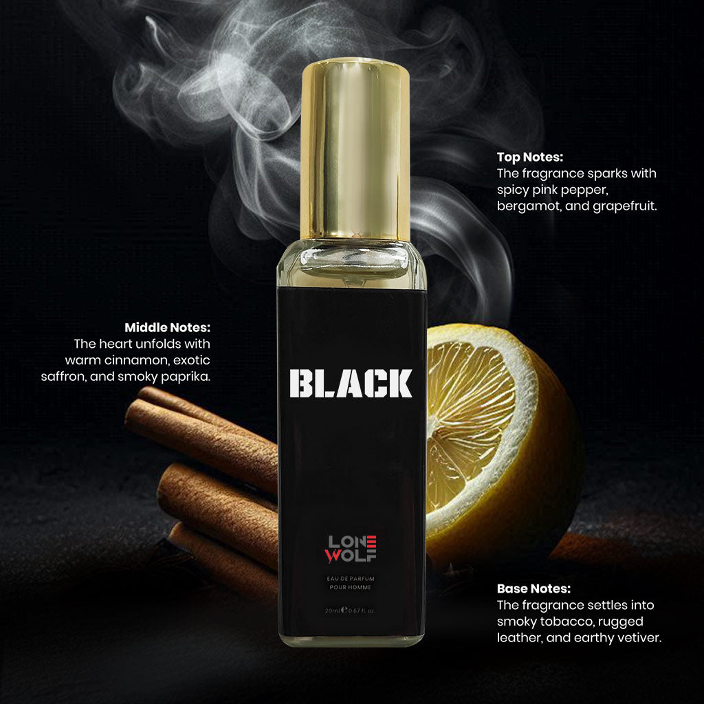 Lone Wolf - Pack of 4 Eau De Parfum 20ml each. Whitefang | Rebellion | Black | Lucifer (total 80ml)
