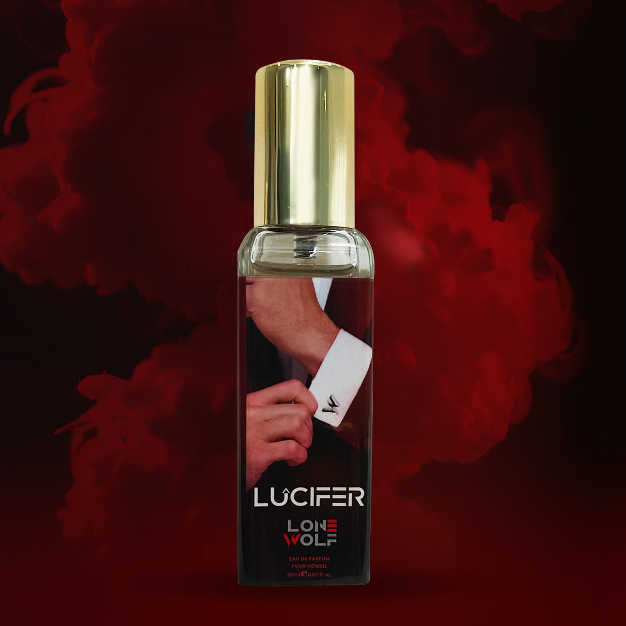 Lone Wolf - Pack of 4 Eau De Parfum 20ml each. Whitefang | Rebellion | Black | Lucifer (total 80ml)