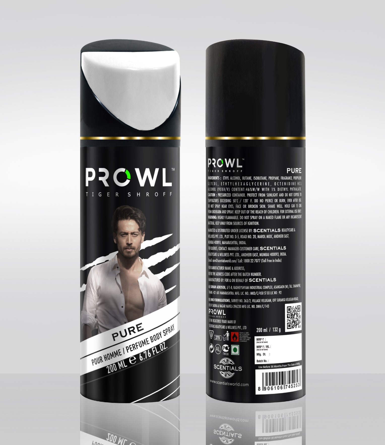 Prowl by Tiger Shroff, Perfume body spray - Pure- 200ml